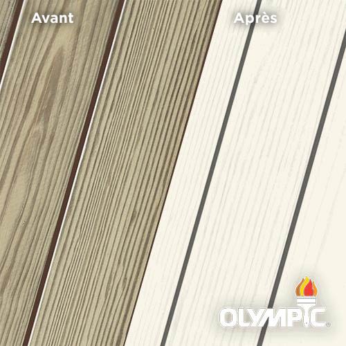 Couleurs de teinture pour bois extérieur - Blanc mystique - Couleurs de teinture pour bois de Olympic.com