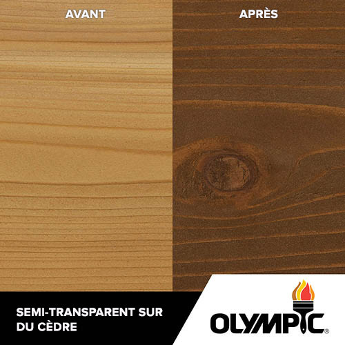 Couleurs de teinture pour bois extérieur - Écorce foncée - Couleurs de teinture pour bois de Olympic.com