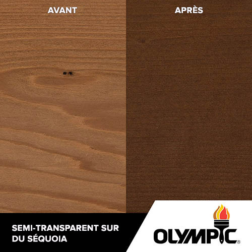 Couleurs de teinture pour bois extérieur - Écorce foncée - Couleurs de teinture pour bois de Olympic.com