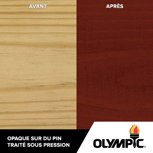 Couleurs de teinture pour bois extérieur - Rouge épice - Couleurs de teinture pour bois de Olympic.com