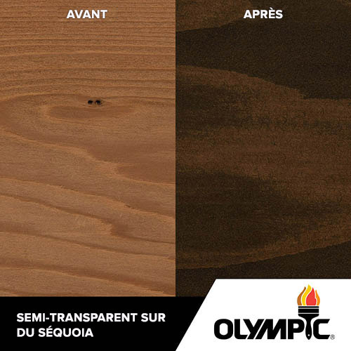 Couleurs de teinture pour bois extérieur - Ébène - Couleurs de teinture pour bois de Olympic.com
