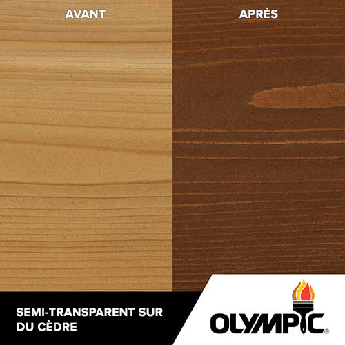 Couleurs de teinture pour bois extérieur - Châtain - Couleurs de teinture pour bois de Olympic.com