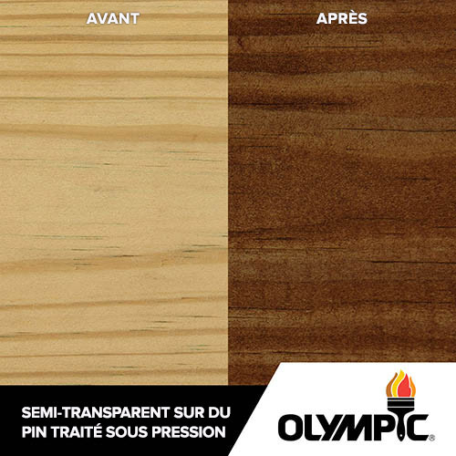 Couleurs de teinture pour bois extérieur - Châtain - Couleurs de teinture pour bois de Olympic.com