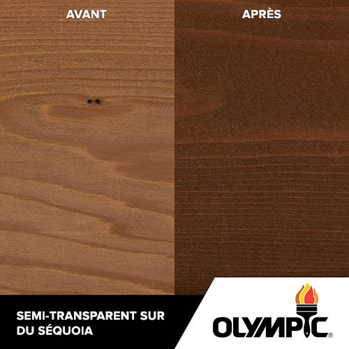 Couleurs de teinture pour bois extérieur - Châtain - Couleurs de teinture pour bois de Olympic.com