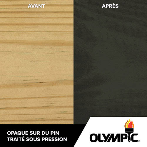 Couleurs de teinture pour bois extérieur - Charbon sombre - Couleurs de teinture pour bois de Olympic.com