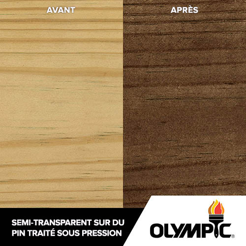 Couleurs de teinture pour bois extérieur - Noyer noir - Couleurs de teinture pour bois de Olympic.com