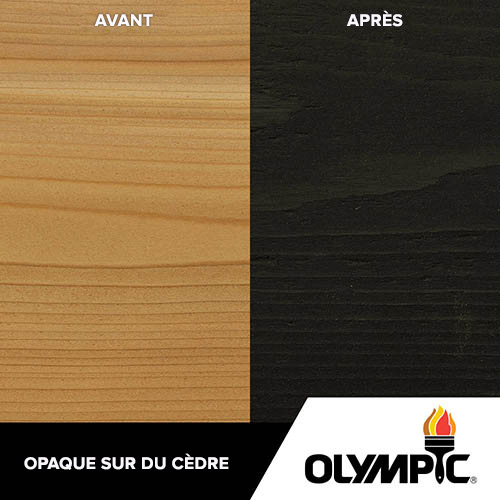 Couleurs de teinture pour bois extérieur - Noir mystique - Couleurs de teinture pour bois de Olympic.com