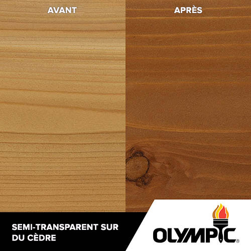 Couleurs de teinture pour bois extérieur - Cèdre rustique - Couleurs de teinture pour bois de Olympic.com