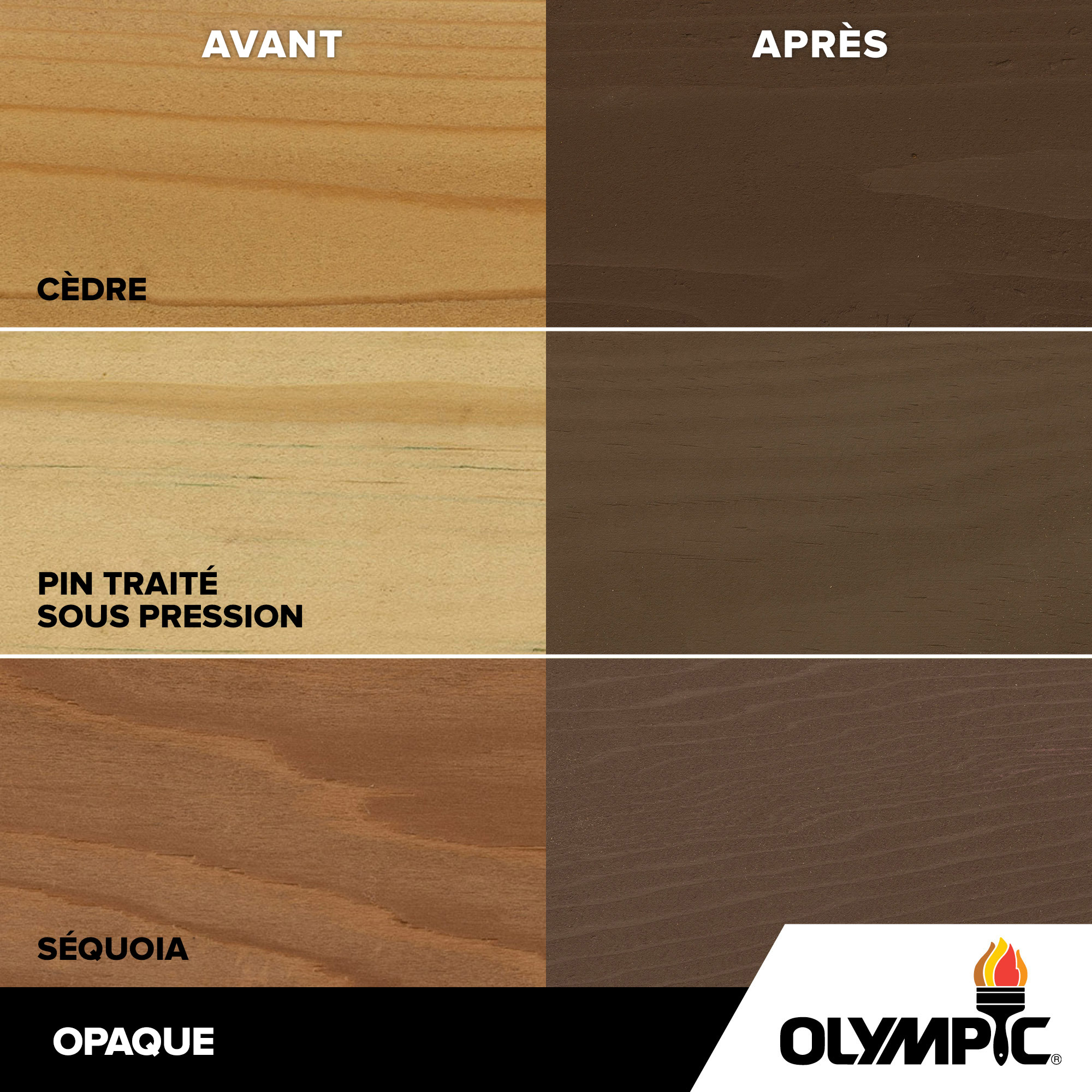 Couleurs de teinture pour bois extérieur - Brun d'automne - Couleurs de teinture pour bois de Olympic.com