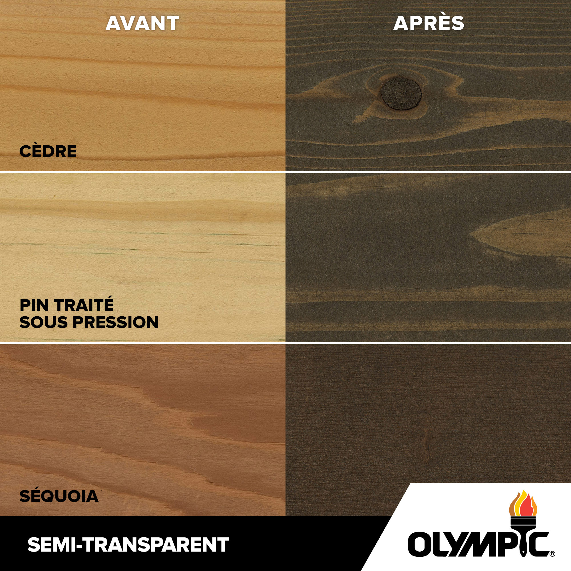 Couleurs de teinture pour bois extérieur - Cendre - Couleurs de teinture pour bois de Olympic.com