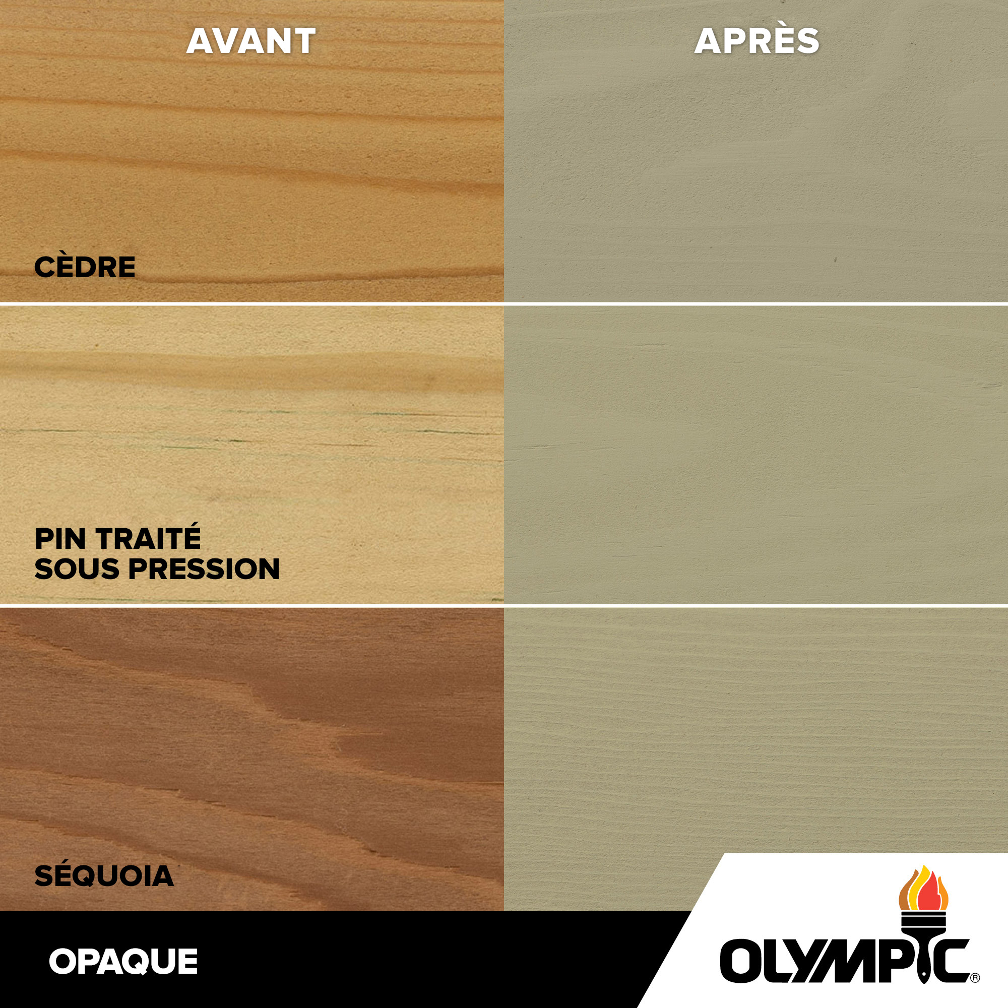 Couleurs de teinture pour bois extérieur - Vanilla Bean - Couleurs de teinture pour bois de Olympic.com