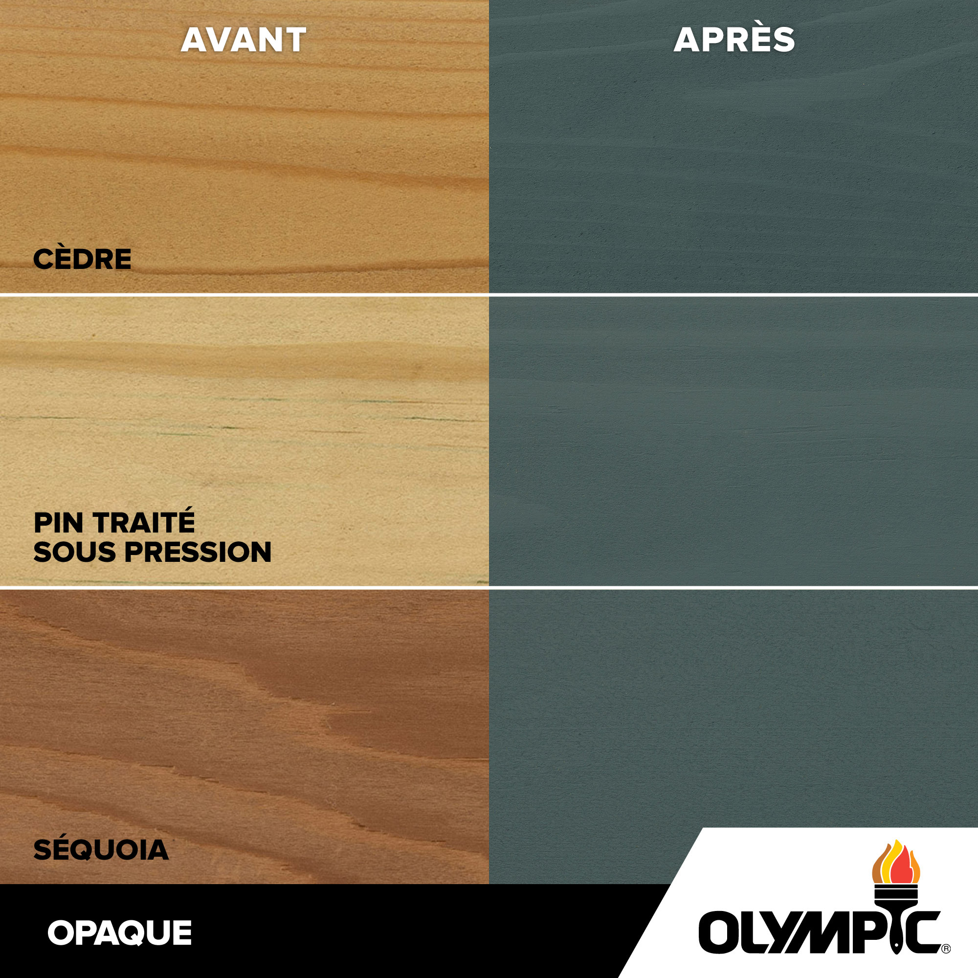 Couleurs de teinture pour bois extérieur - Bord de l'eau - Couleurs de teinture pour bois de Olympic.com