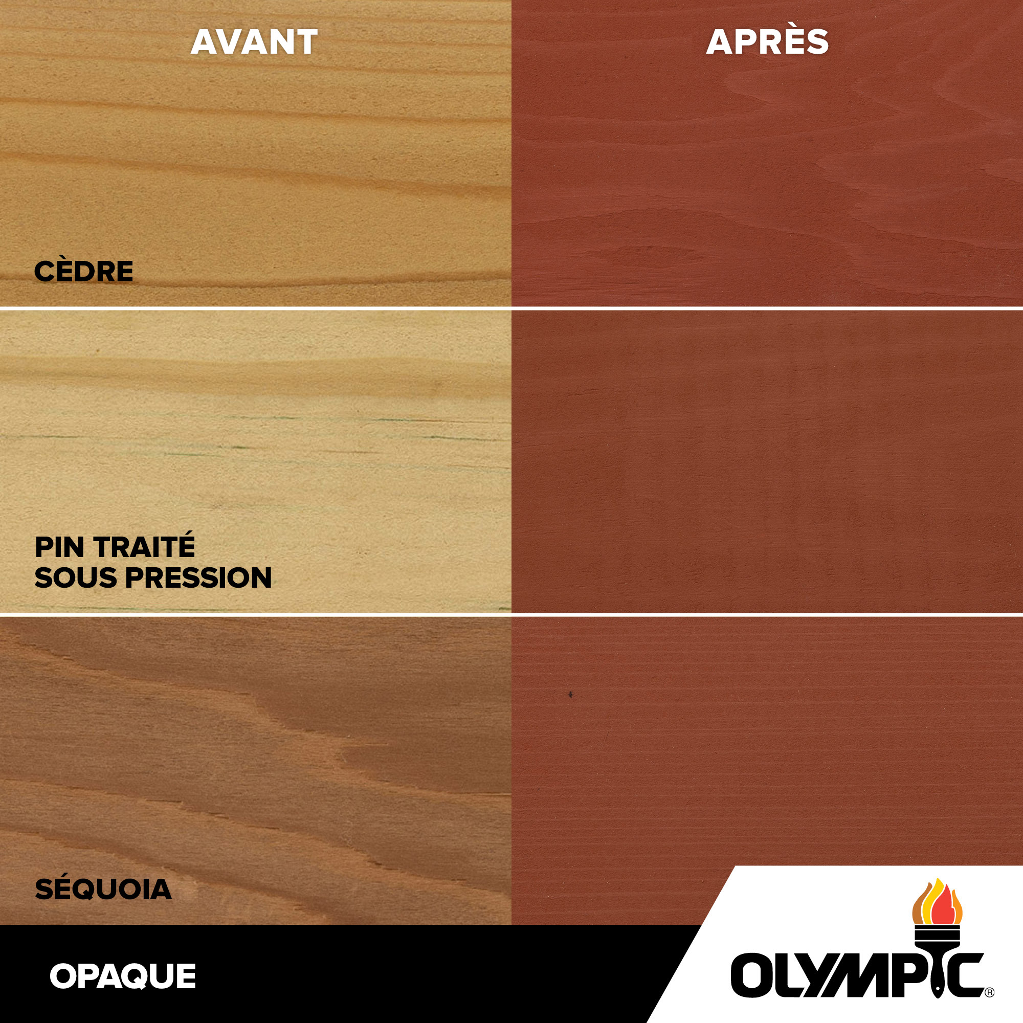 Couleurs de teinture pour bois extérieur - California Rustic - Couleurs de teinture pour bois de Olympic.com