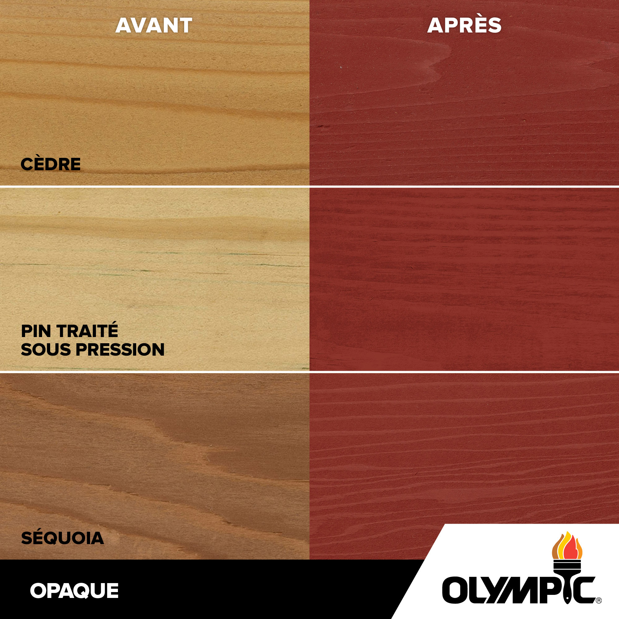 Couleurs de teinture pour bois extérieur - Henné cuivré - Couleurs de teinture pour bois de Olympic.com