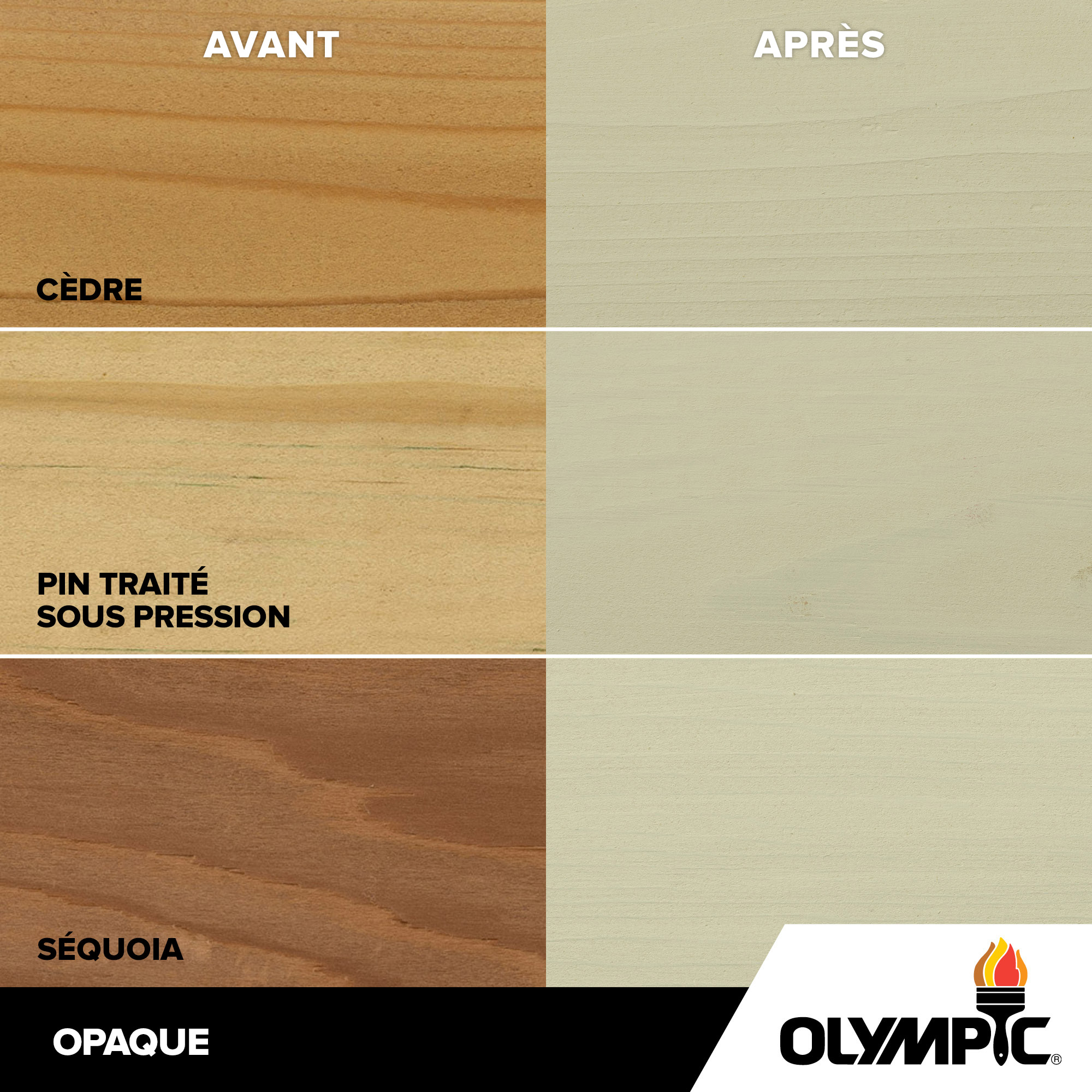 Couleurs de teinture pour bois extérieur - Cascades - Couleurs de teinture pour bois de Olympic.com