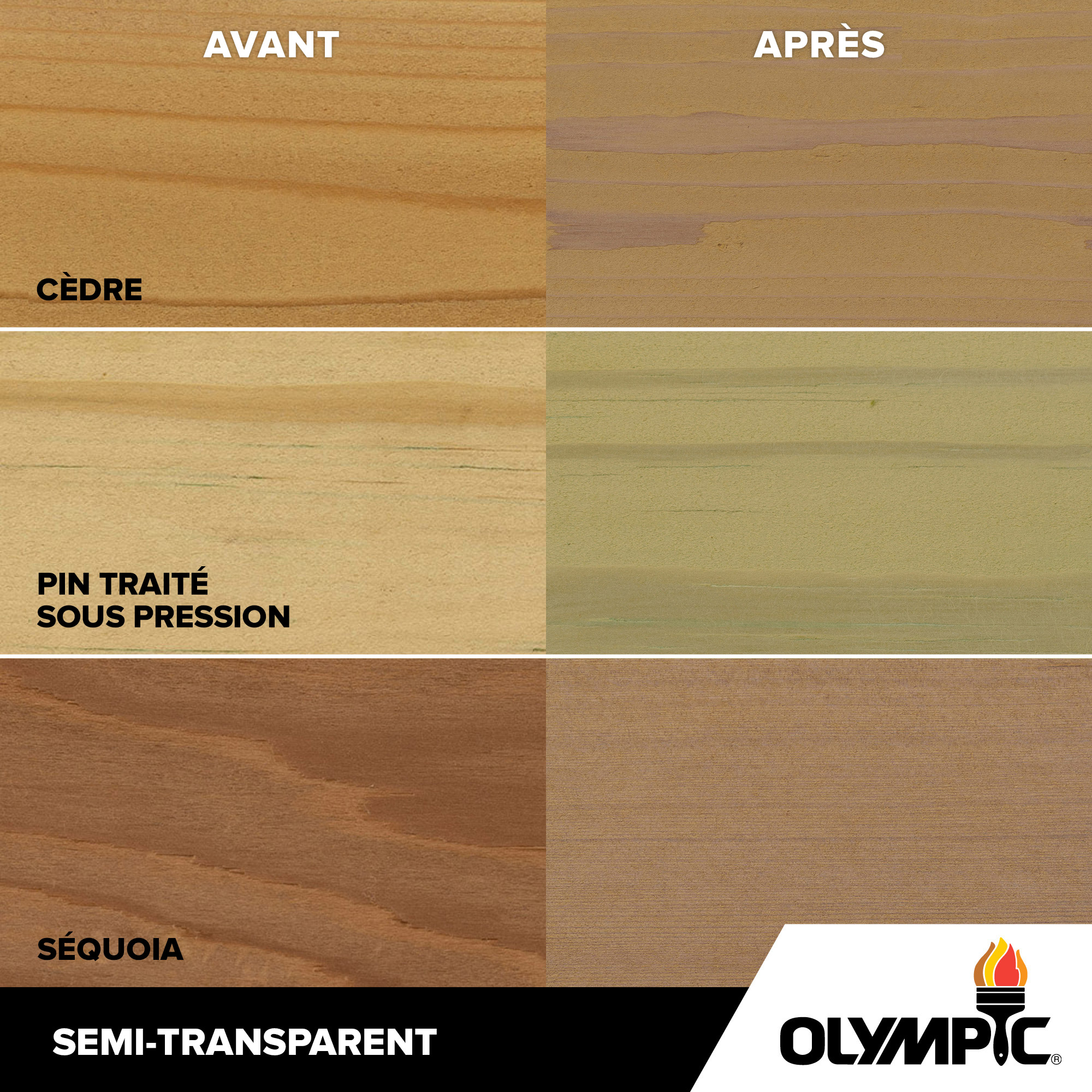 Couleurs de teinture pour bois extérieur - White Birch - Couleurs de teinture pour bois de Olympic.com