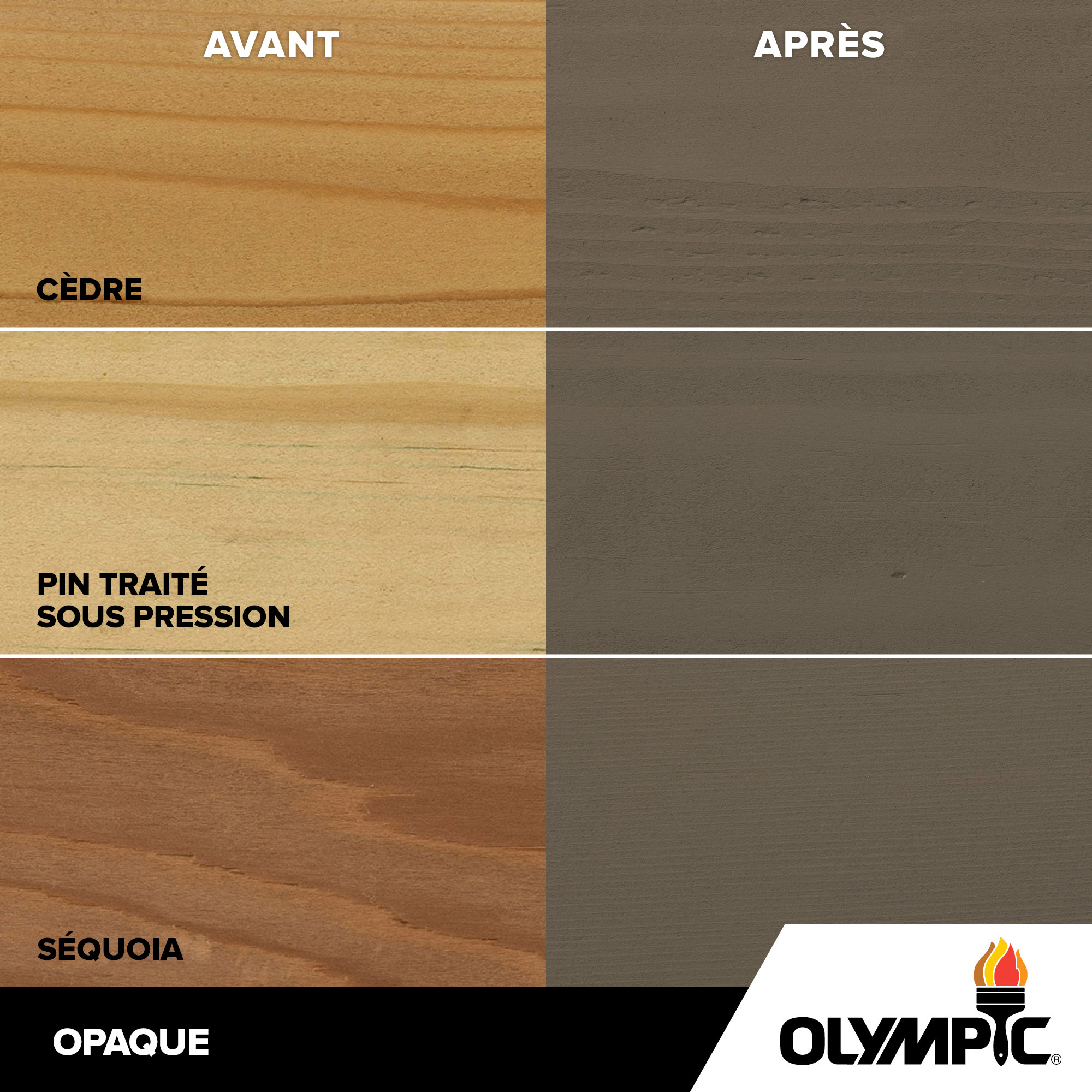 Couleurs de teinture pour bois extérieur - Gris antique - Couleurs de teinture pour bois de Olympic.com