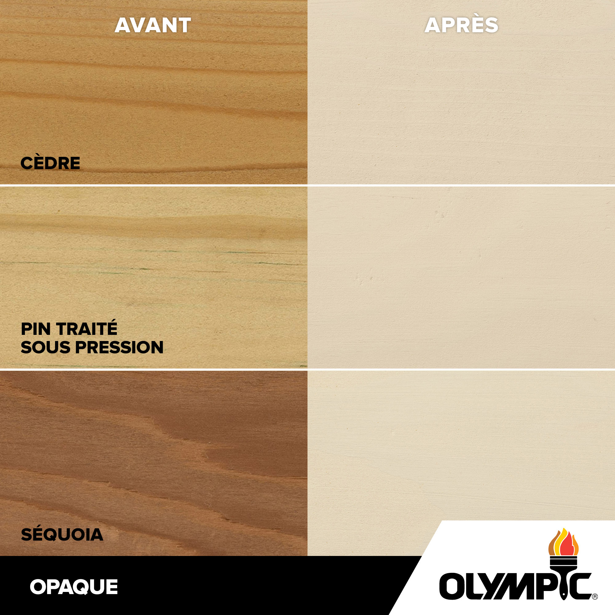 Couleurs de teinture pour bois extérieur - Sable blanc - Couleurs de teinture pour bois de Olympic.com