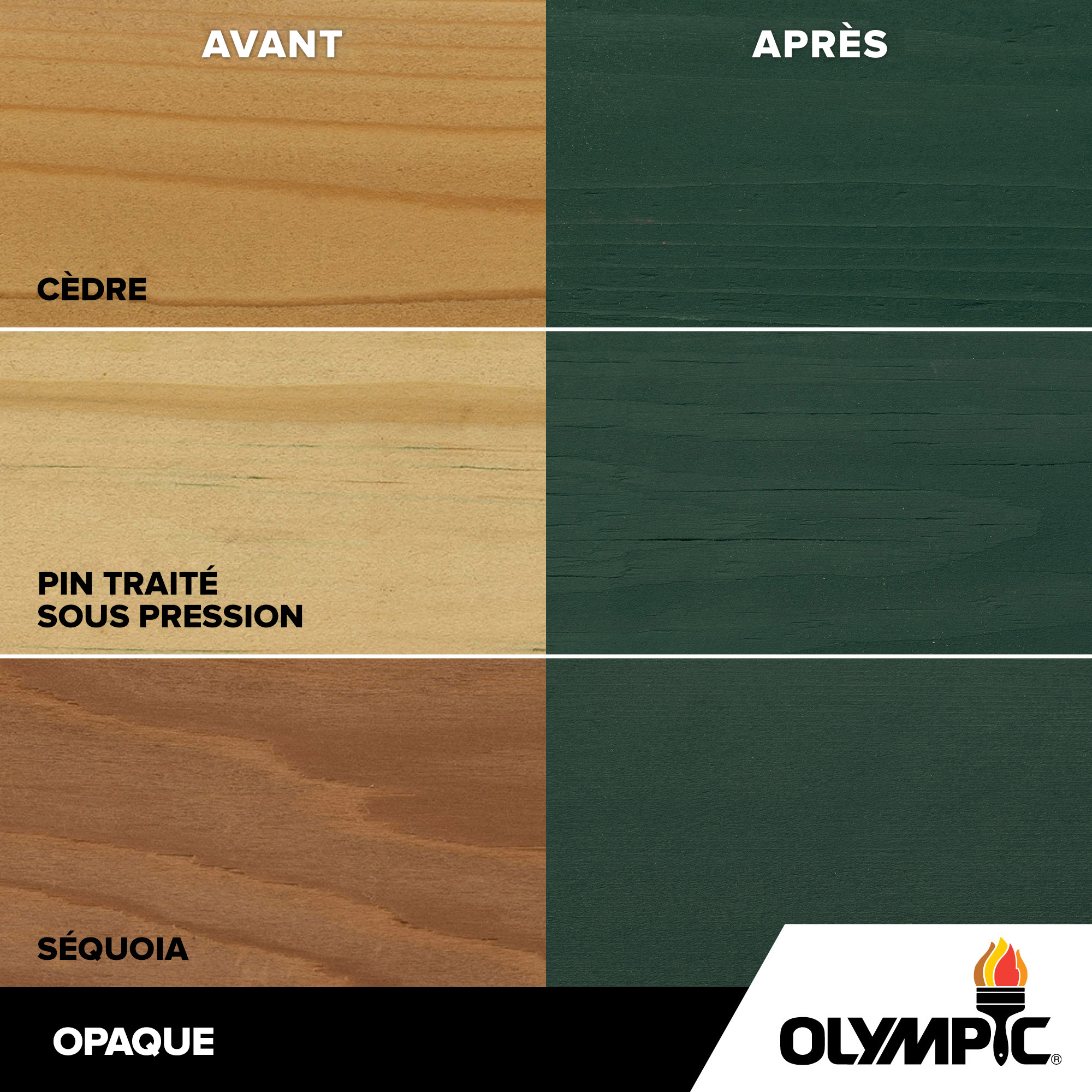 Couleurs de teinture pour bois extérieur - Pin de montagne - Couleurs de teinture pour bois de Olympic.com