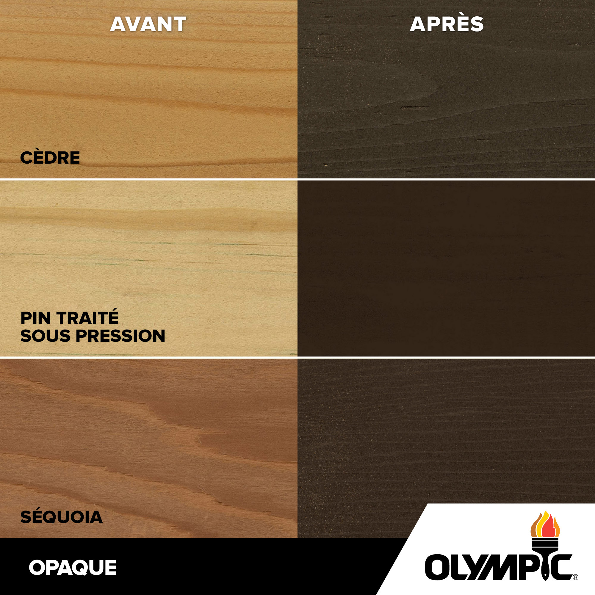 Couleurs de teinture pour bois extérieur - Brun d'Oxford - Couleurs de teinture pour bois de Olympic.com