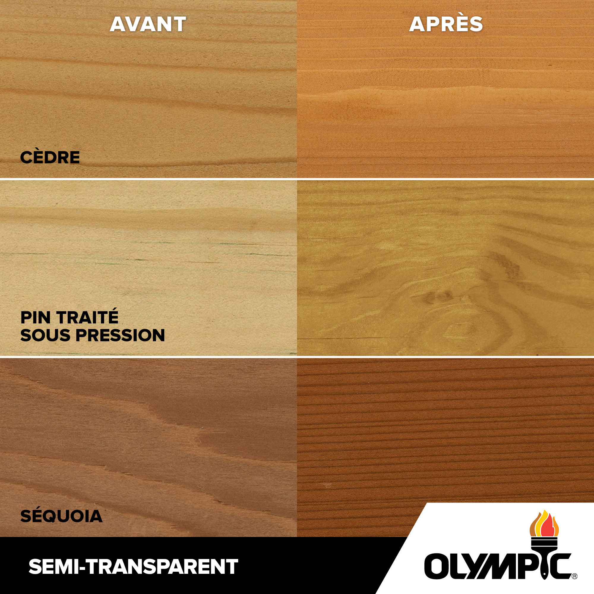 Couleurs de teinture pour bois extérieur - Brun érable - Couleurs de teinture pour bois de Olympic.com