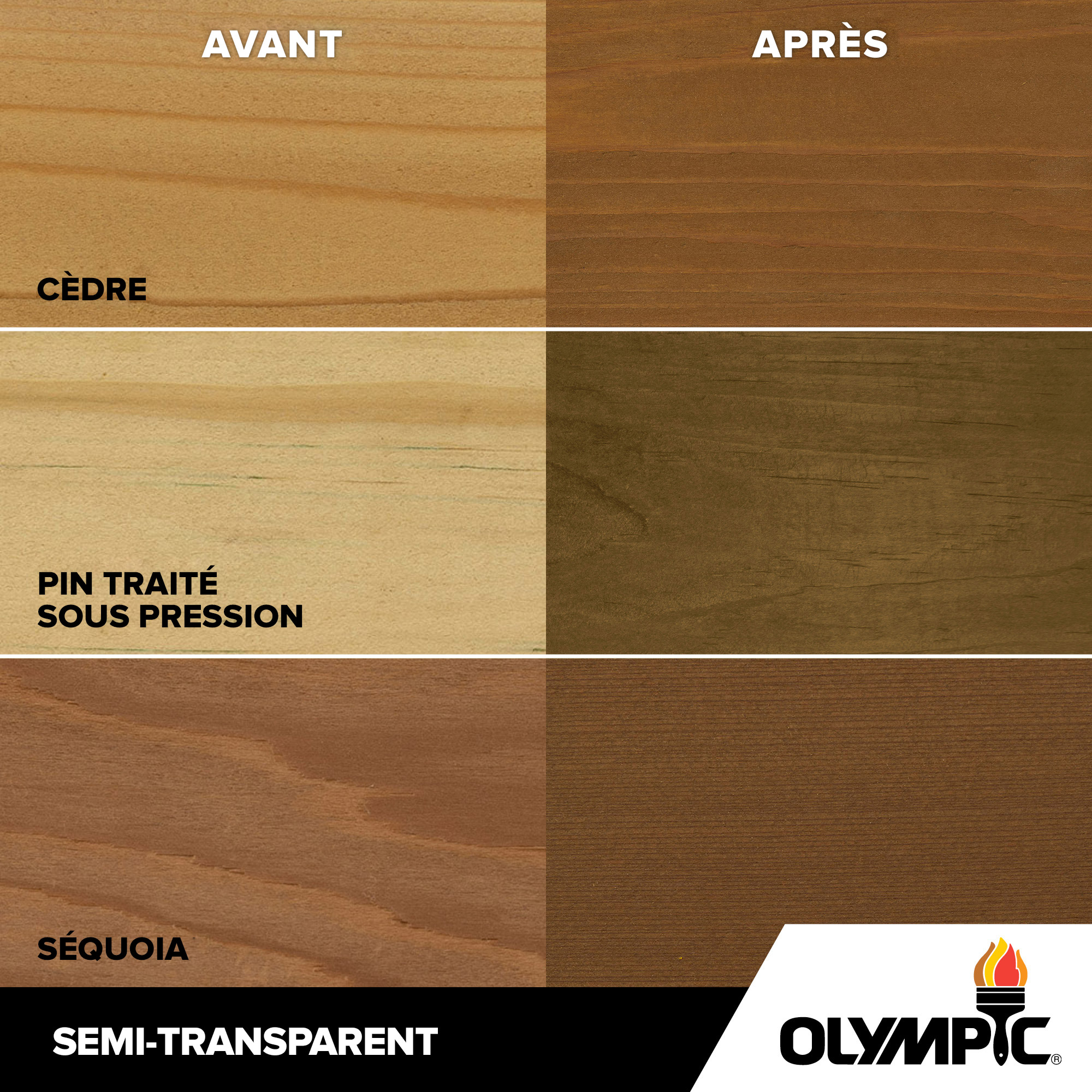 Couleurs de teinture pour bois extérieur - Moka pâle - Couleurs de teinture pour bois de Olympic.com